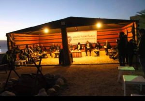 خماش ياسين في حوار مع معالي وزيرة السياحة في منتجع وقرية بيت العقبة